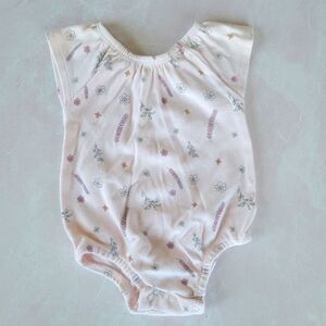 Baby girl 6 month pink wildflower bodysuit one piece ballet ballerina leotard st